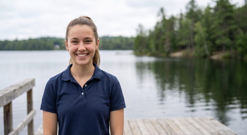 Emma Saari by the water